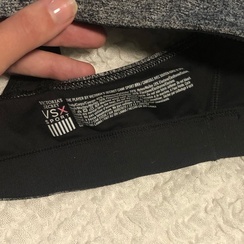 VSX Gray Longline Mesh Racerback Sports Bralette - Picture 4 of 4